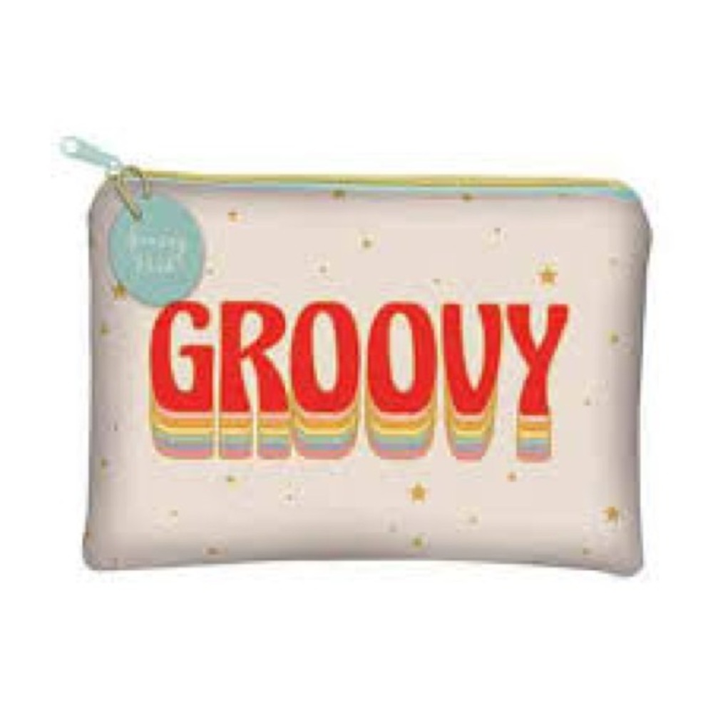 🐭 Sale! Cosmetic case NWT with GROOVY printed on the Front